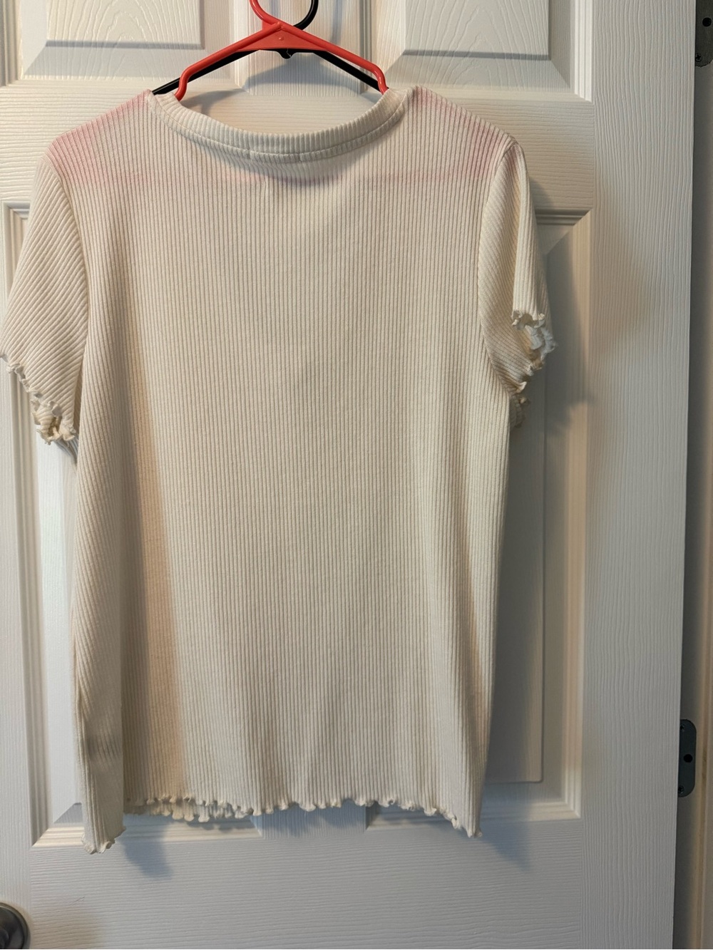 Maurices Cream Ribbed Button-Front Women’s Top - Picture 6 of 6